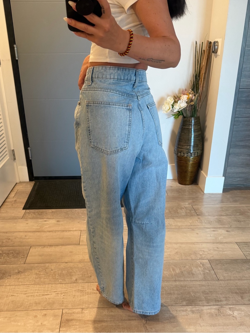 Zara Light Blue Wide Leg Jeans - Picture 8 of 8